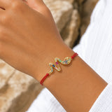 Multicolor Snake Charm Red String Protection Bracelet