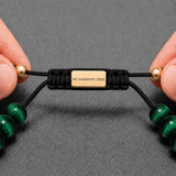 Green Tiger Eye & CZ Gold Beads Bracelet
