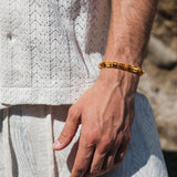 Tiger Eye & Gold Beads Bracelet