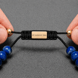 Lapis Lazuli & Black Onyx Gold Beads Bracelet