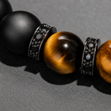 Black Onyx & Tiger Eye Beads Bracelet