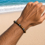 Tiger Eye & Silver Beads Bracelet
