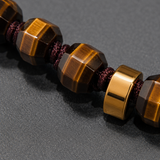 Tiger Eye & Gold Beads Adjustable Bracelet
