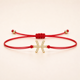 Pisces Zodiac Red String Protection Bracelet