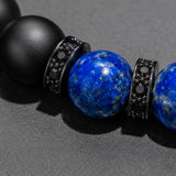 Lapis Lazuli & Black Onyx Beads Bracelet