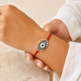 Multicolor Evil Eye Charm Red String Protection Bracelet