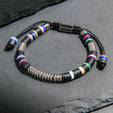 Multicolor & Silver Metal Beads Bracelet