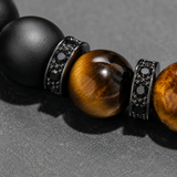 Tiger Eye & Black Onyx Beads Bracelet