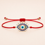 Multicolor Evil Eye Charm Red String Protection Bracelet