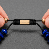 Blue Tiger Eye & CZ Gold Beads Bracelet