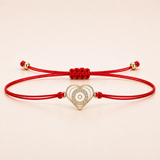 White Heart Charm Red String Protection Bracelet (Copy)