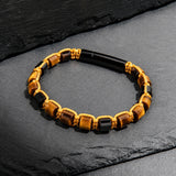 Tiger Eye & Black Beads Bracelet