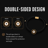 Black Round Evil Eye Black String Protection Bracelet