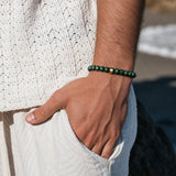 Jade & Gold Beads Adjustable Bracelet