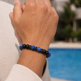 Lapis Lazuli & Black Onyx Beads Bracelet