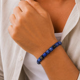 Lapis Lazuli & Black Beads Bracelet