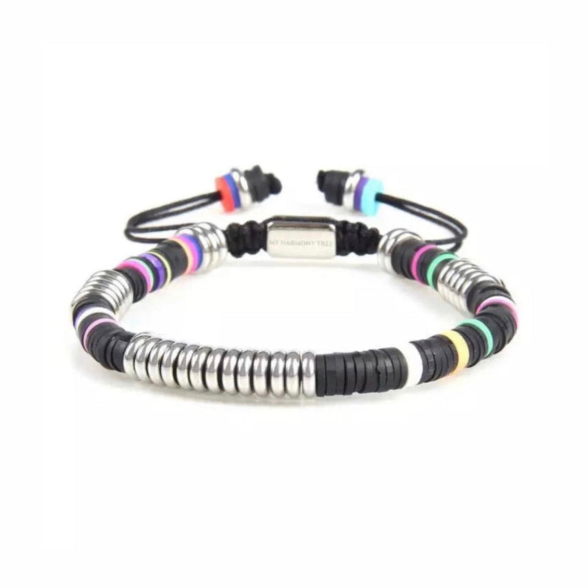 Black & Multicolor Beads Bracelet - My Harmony Tree