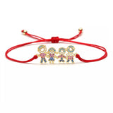 Family Charm Red String Protection Bracelet - My Harmony Tree