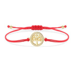 Gold Tree of Life Charm Red String Protection Bracelet - My Harmony Tree