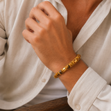 Tiger Eye & Gold Beads Bracelet