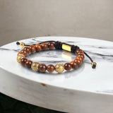 Agarwood & Gold Beads Bracelet - My Harmony Tree