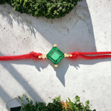 Lucky Little Green Stone Red String Protection Bracelet - My Harmony Tree