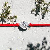 Little CZ Stone Silver Red String Protection Bracelet - My Harmony Tree