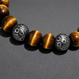 Tiger Eye & Silver Beads Bracelet