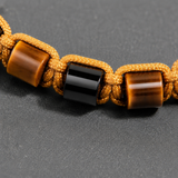 Tiger Eye & Black Beads Bracelet