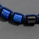Lapis Lazuli & Black Beads Bracelet