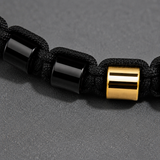 Black Onyx & Gold Beads Bracelet