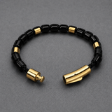 Black Onyx & Gold Beads Bracelet