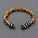 Tiger Eye & Black Beads Bracelet