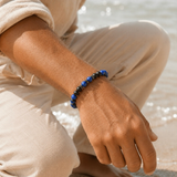 Lapis Lazuli & Black Onyx Beads Bracelet