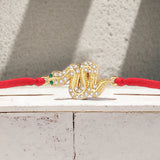 Gold Snake Charm Red String Protection Bracelet - My Harmony Tree