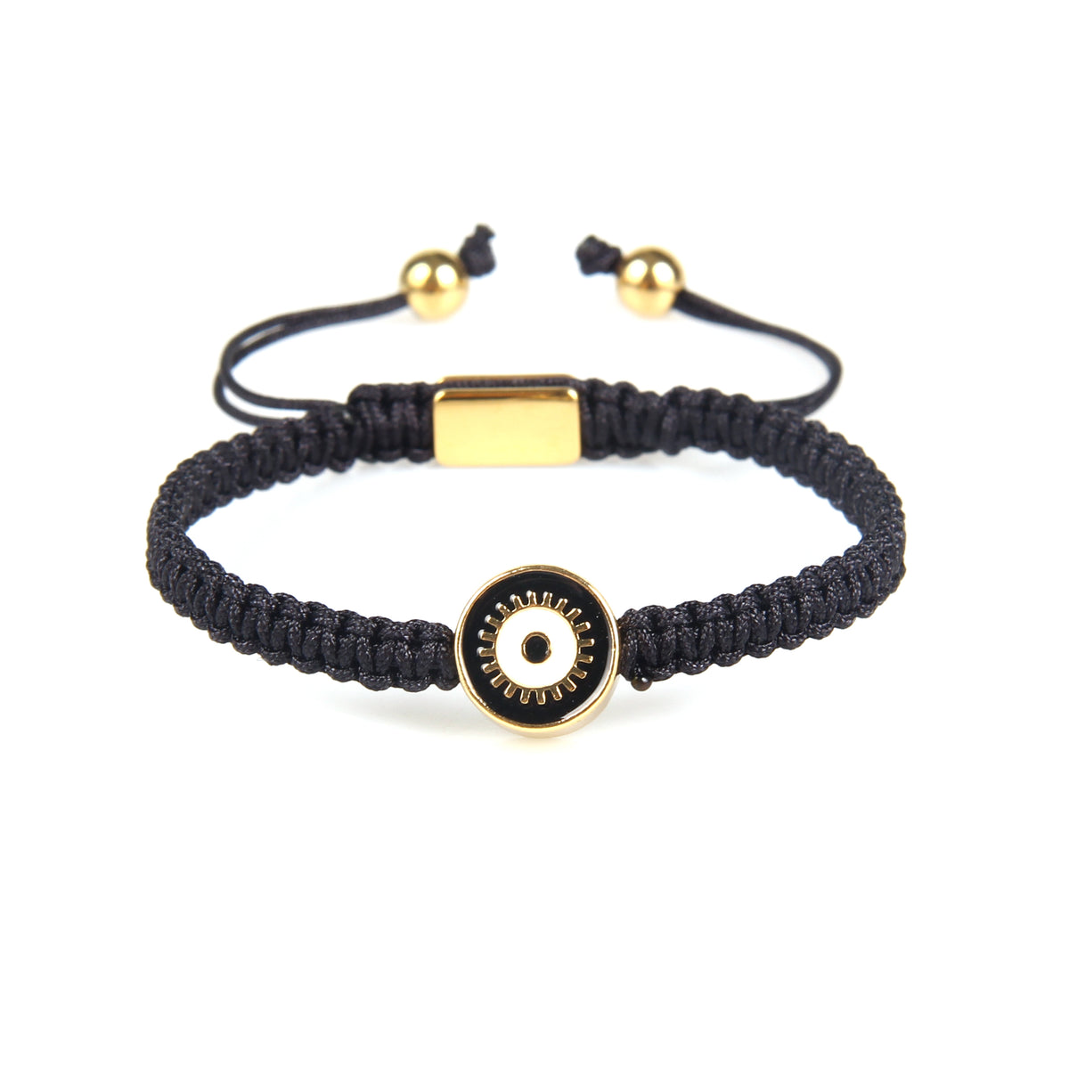 Black Round Evil Eye Black String Protection Bracelet | My Harmony Tree