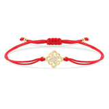 Gold Hearts Charm Red String Protection Bracelet - My Harmony Tree