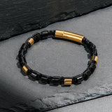 Black Onyx & Gold Beads Bracelet