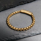 Gold Box Chain Bracelet