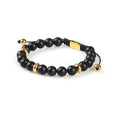 Black Onyx & Gold Beads Bracelet