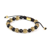 Black Onyx & Gold Beads Bracelet