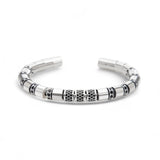 Silver Beads & Black Crystals Cuff Bracelet - My Harmony Tree