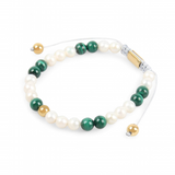 Freshwater Pearl & Malachite Beads Bracelet