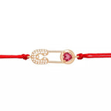 Safety Pin Red String Protection Bracelet - MY HARMONY TREE