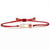 Safety Pin Red String Protection Bracelet - MY HARMONY TREE