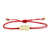 Aquarius Zodiac Red String Protection Bracelet - MY HARMONY TREE