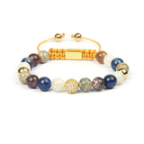 Multi-stone & Cubic Zirconia Gold Beads Bracelet - My Harmony Tree