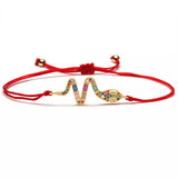 Multicolor Snake Charm Red String Protection Bracelet - MY HARMONY TREE