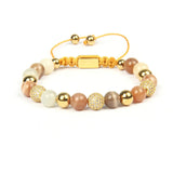 Apalite & Rose Quartz Gold Beads Set of 2 Bracelets - My Harmony Tree