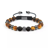 Tiger Eye & Gunmetal Beads Bracelet - MY HARMONY TREE